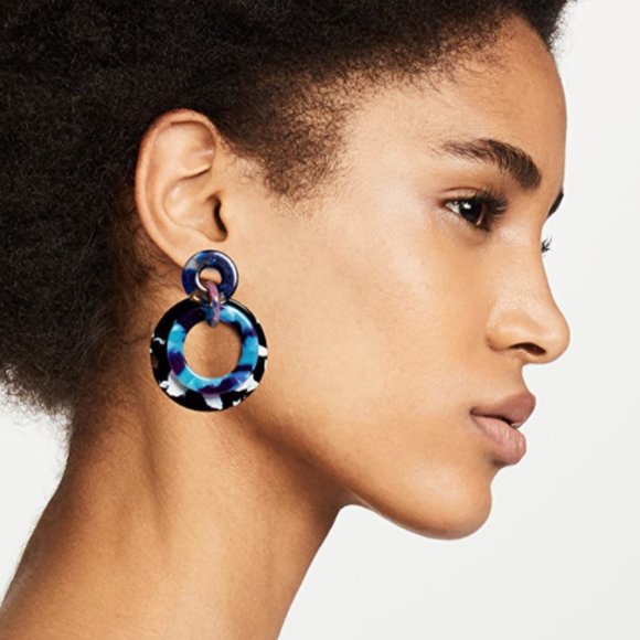 Lele Sadoughi Jewelry - Lele Sadoughi Blue Acrylic Earrings